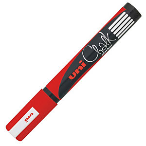 Uni Marcatore gesso "Chalk" - Colore rosso - Tratto 1,8 - 2,5 mm