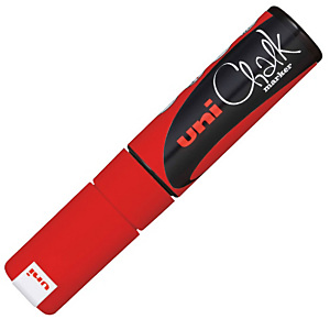 Uni Marcatore gesso "Chalk" - Colore rosso - Tratto 8 mm Uni Marcatore gesso "Chalk" - Colore rosso - Tratto 8 mm