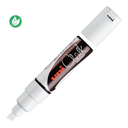 Uni Marqueur craie Chalk Marker PWE-8K Pointe biseautée 8 mm - Blanc -  Craies & Pastelsfavorable à acheter dans notre magasin