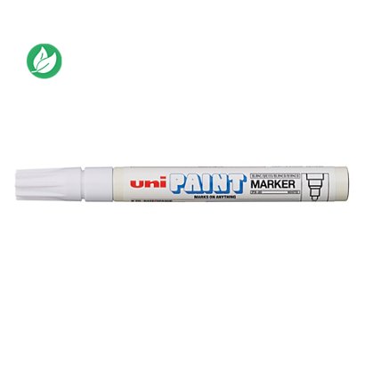 Uni Marqueur peinture Paint PX 20 pointe moyenne conique 1,8 - 2,2 mm - Blanc - 1
