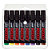 UNI MITSUBISHI Marcatori Uni Prockey M122  - punta conica 1,20 - 1,80 mm - colori assortiti  - astuccio 8 pezzi - 1