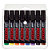 UNI MITSUBISHI Marcatori Uni Prockey M122  - punta conica 1,20 - 1,80 mm - colori assortiti  - astuccio 8 pezzi - 2