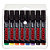 UNI MITSUBISHI Marcatori Uni Prockey M122  - punta conica 1,20 - 1,80 mm - colori assortiti  - astuccio 8 pezzi - 3