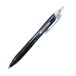 Uni Penna roller a scatto Jetstream™ Sport, Punta 1 mm, Fusto nero con grip, Inchiostro blu (confezione 12 pezzi)