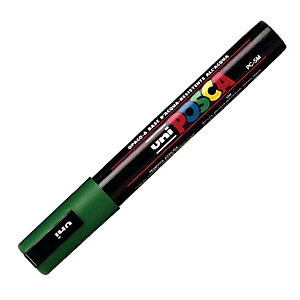 Uni Posca, Marcatore permanente a tempera, Punta tonda, 1,8 mm - 2,5 mm, Verde Uni Posca, Marcatore permanente a tempera, Punta tonda, 1,8 mm - 2,5 mm, Verde
