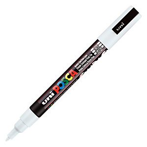 Uni Posca PC-3M Marqueur peinture Pointe fine conique 1,5 mm - Blanc