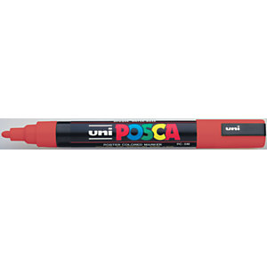Uni Posca PC-5M Marqueur peinture Pointe conique 2,5 mm - Rouge