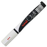 Uni PWE-5M Rotulador de tiza, no permanente, punta redonda de 1,8 - 2,5 mm, blanco Uni PWE-5M Rotulador de tiza, no permanente, punta redonda de 1,8 - 2,5 mm, blanco