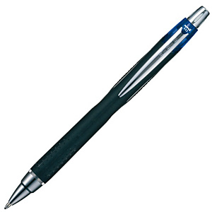 Uni Stylo roller rétractable Jetstream pointe 1 mm avec zone de préhension - corps bleu encre bleue