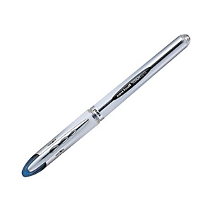 Uni Stylo roller Vision Elite UB-200 pointe moyenne - corps en plastique argenté encre bleue Uni Stylo roller Vision Elite UB-200 pointe moyenne - corps en plastique argenté encre bleue