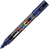 Uni Uni Posca PC-5M Marcador de pintura, punta ojival, 1,8-2,5 mm, Azul oscuro Uni Uni Posca PC-5M Marcador de pintura, punta ojival, 1,8-2,5 mm, Azul oscuro
