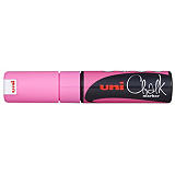 Uni Uni PWE-8K Rotulador de tiza, punta biselada, 8 mm, rosa Uni Uni PWE-8K Rotulador de tiza, punta biselada, 8 mm, rosa
