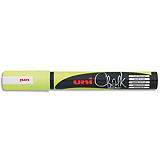 UNIBALL Marqueur craie Chalkmarker, pointe ogive moyenne, pour les tableaux noirs, menus , jaune fluo UNIBALL Marqueur craie Chalkmarker, pointe ogive moyenne, pour les tableaux noirs, menus , jaune fluo
