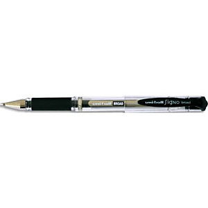 UNIBALL UNI-BALL Stylo bille pointe large encre gel Noire SIGNO BROAD, corps avec grip +capuchon UNI-BALL UNIBALL UNI-BALL Stylo bille pointe large encre gel Noire SIGNO BROAD, corps avec grip +capuchon UNI-BALL