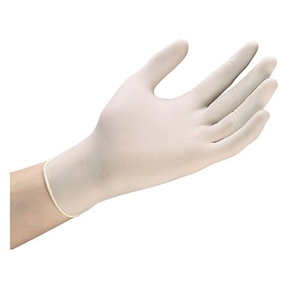 Unigloves Gants usage court Latex poudrés - Blanc - Taille S - Boîte de 100 - 1