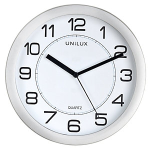 Unilux Horloge analogique à quartz Attraction diamètre 22 cm, aimantée - Gris métal