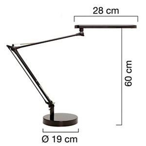 UNILUX Lampada da tavolo LED Mambo, Alluminio e ABS, Nero UNILUX Lampada da tavolo LED Mambo, Alluminio e ABS, Nero