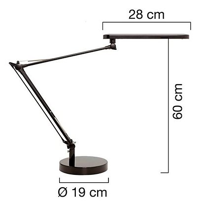 UNILUX Lampada da tavolo LED Mambo, Alluminio e ABS, Nero - 1