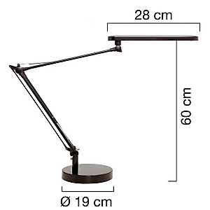 UNILUX Lampada da tavolo LED Mambo, Alluminio e ABS, Silver