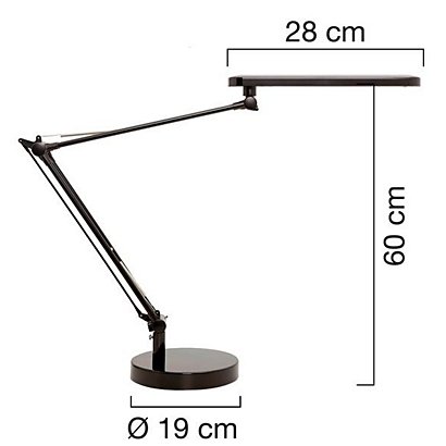 UNILUX Lampada da tavolo LED Mambo, Alluminio e ABS, Silver - 1