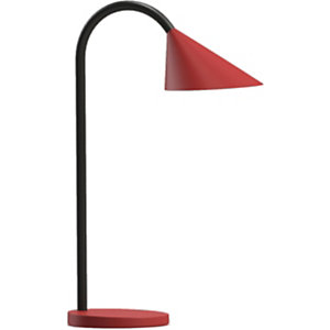 UNILUX Lampada da tavolo LED Sol, Metallo ed elastomero, Rosso
