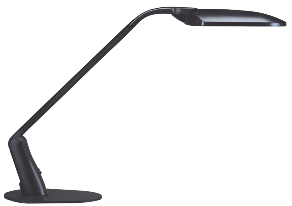 Unilux Lampe de bureau Duo - 2 tubes Led intégrés - 2 x 5W - Bras pivotant 90° - Tête orientable - Noir