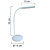 Unilux Lampe de bureau Nelly - Led intégrée - 5,6W - Bras flexible - Rechargeable par USB - Blanc - 4