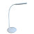 Unilux Lampe de bureau Nelly - Led intégrée - 5,6W - Bras flexible - Rechargeable par USB - Blanc - 1