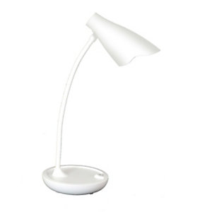 Unilux Lampe de bureau nomade Lico Led intégrée - Bras flexible 360° - Variateur d'intensité - Port USB - Blanc