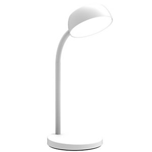 Unilux Lampe de bureau Tamy Led intégrée - 6W - Bras flexible 360° - Blanc