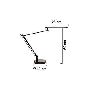 Unilux Mambo Lampada da scrivania a LED, Alluminio e ABS, Grigio metallo Unilux Mambo Lampada da scrivania a LED, Alluminio e ABS, Grigio metallo