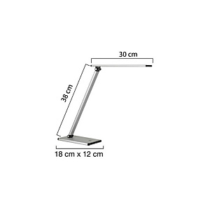 Unilux Terra Lampada LED da tavolo, Metallo, Grigio/Nero Unilux Terra Lampada LED da tavolo, Metallo, Grigio/Nero