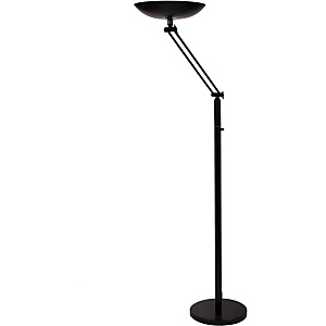 Unilux Varialux Lampada da terra LED con braccio articolato, Nero Unilux Varialux Lampada da terra LED con braccio articolato, Nero