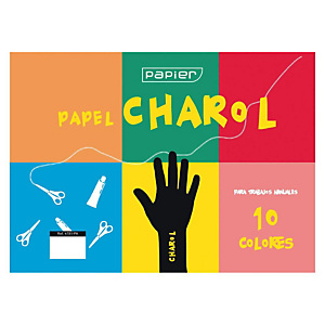 UNIPAPEL Bloc de manualidades, 32 x 25 cm, papel charol en colores surtidos UNIPAPEL Bloc de manualidades, 32 x 25 cm, papel charol en colores surtidos