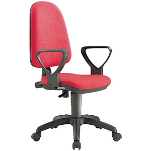 UNISIT Basicline Silla de oficina, tela, altura 95-107 cm, rojo UNISIT Basicline Silla de oficina, tela, altura 95-107 cm, rojo