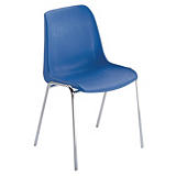 UNISIT Shell Silla de reunión, apilable, estructura metálica, azul UNISIT Shell Silla de reunión, apilable, estructura metálica, azul