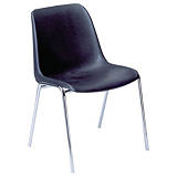 UNISIT Shell Silla de reunión, apilable, estructura metálica, negro UNISIT Shell Silla de reunión, apilable, estructura metálica, negro