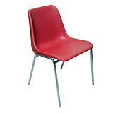 UNISIT Shell Silla de reunión, apilable, estructura metálica, rojo UNISIT Shell Silla de reunión, apilable, estructura metálica, rojo