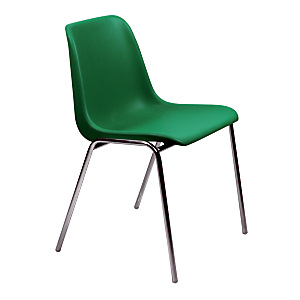 UNISIT Shell Silla de reunión, apilable, estructura metálica, verde UNISIT Shell Silla de reunión, apilable, estructura metálica, verde