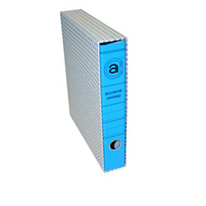 Universale Registratore archivio, Formato Commerciale, Dorso 5 cm, Cartone, Blu