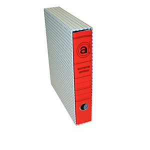 Universale Registratore archivio, Formato Commerciale, Dorso 5 cm, Cartone, Rosso