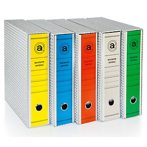 Universale Registratore archivio, Formato Protocollo, Dorso 8 cm, Cartone, Blu
