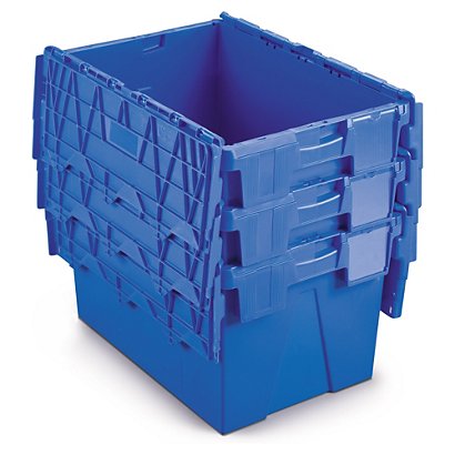 Univerzálny stohovateľný box 600 x 400 x 365 mm, modrý, objem 65 l - 1