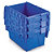 Univerzálny stohovateľný box 710 x 460 x 330 mm, modrý, objem 80 l - 3