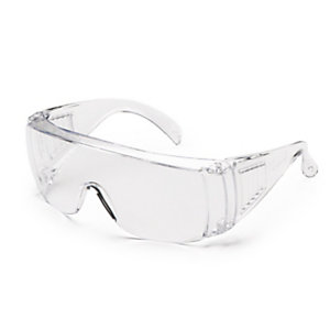 UNIVET Occhiale protettivo di sicurezza 520 Clear, Sovrapponibile agli occhiali da vista, Lente Trasparente, Montatura Trasparente