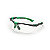 UNIVET Occhiale protettivo di sicurezza 5X1 Clear Plus, Lente Trasparente, Montatura Grigio scuro/Verde - 1