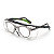 UNIVET Occhiale protettivo di sicurezza 5X7 Clear Plus, Sovrapponibile agli occhiali da vista, Lente Trasparente, Montatura Gun Metal/Verde - 2