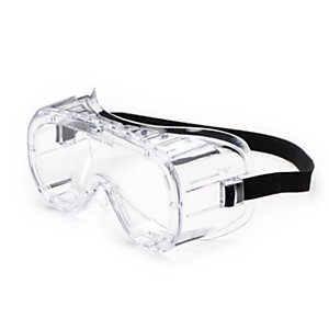 UNIVET Occhiale protettivo di sicurezza a maschera 602 Clear 1, Sovrapponibile agli occhiali da vista, Lente Trasparente, Montatura Trasparente