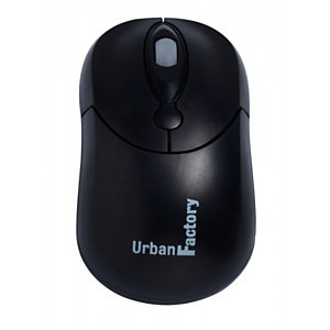 Urban Factory Big Crazy Mouse, Ambidextre, Optique, USB Type-A, 800 DPI, Noir BCM01UF