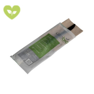 USOBIO Coltello monouso in Mater-bi con tovagliolo 2 veli 33 x 33 cm, Imbustato singolarmente, Biodegradabile e Compostabile, Nero (confezione 200 pezzi) USOBIO Coltello monouso in Mater-bi con tovagliolo 2 veli 33 x 33 cm, Imbustato singolarmente, Biodegradabile e Compostabile, Nero (confezione 200 pezzi)